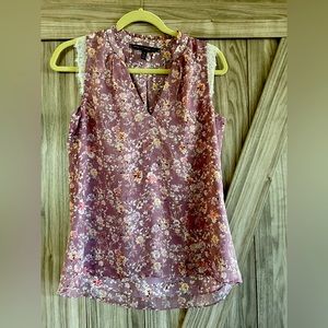 Feminine floral/lace blouse.